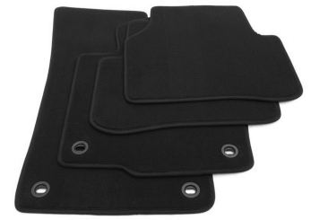 Fußmatten passend für VW Passat 3C B6 + CC Velours Premium Qualität Autoteppich 4-teilig schwarz oval 