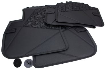 Original BMW Allwettermatten 2er Active Tourer (U06), X1 (U11), X2 (U10) Fußmatten Gummimatten Premium Qualität 4-teilig schwarz 