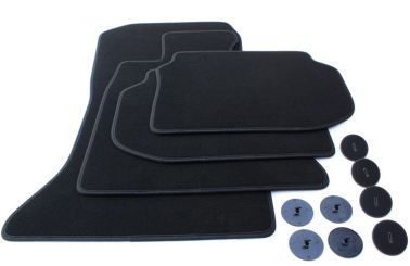 Fußmatten passend für BMW X-Drive 5er F10 F11 Touring Velours Autoteppiche Premium Qualität schwarz 4-teilig 