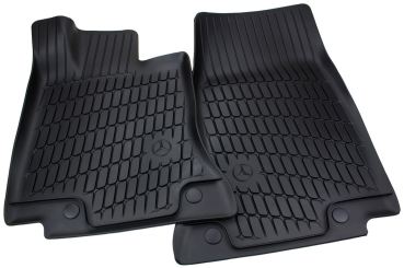 Original Mercedes-Benz Fußmatten C-Klasse S206 W206 / AMG Allwetter Gummimatten Dynamic Squares 2-teilig vorne schwarz 