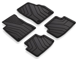 kfzpremiumteile24 Gummimatten Premium Qualität Fußmatten Gummi schwarz  4-teilig : : Auto & Motorrad