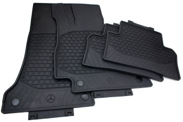 Original Mercedes-Benz Fußmatten C-Klasse S205 W205 / AMG Allwetter Gummimatten Classic 4-teilig schwarz 