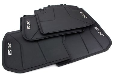 Auto Gummi Fußmatten Schwarz Premium Set passend für BMW X4 F26 13