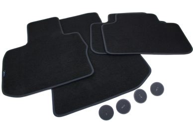 Fußmatten passend für BMW X3 (G01) X4 (G02) iX3 (G08) Velours Automatten Premium Qualität Autoteppiche 4-teilig schwarz 