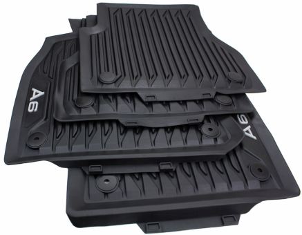 Original Audi Gummimatten A6 4K (C8) Fußmatten S6 RS6 / A6 Allroad Allwetter 4-teilig schwarz 