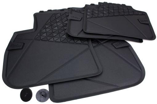 Original BMW Allwettermatten X1 (U11) X2 (U10) 2er Active Tourer (U06) Fußmatten Gummimatten Premium Qualität 4-teilig schwarz 