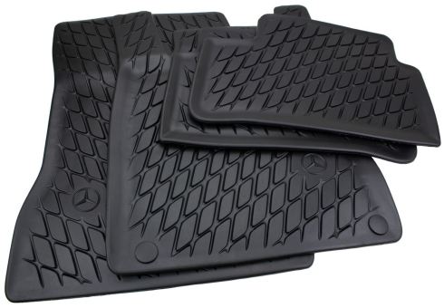 Original Mercedes-Benz Fußmatten B-Klasse W247 GLA H247 AMG Allwetter Gummimatten Dynamic Squares 4-teilig schwarz 