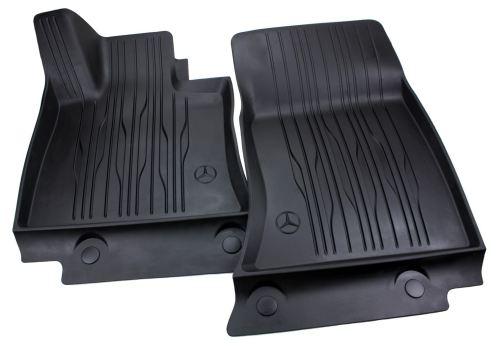 Original Mercedes-Benz Fußmatten E-Klasse S214 W214 / All-Terrain / AMG Allwetter Gummimatten Dynamic Lines 2-teilig vorne schwarz 