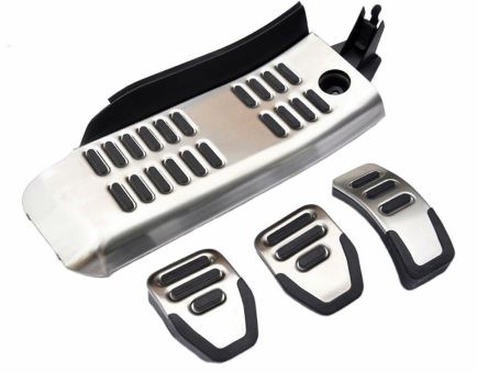 Original Audi Pedale Fußstütze RS4 8E Pedalset A4 S4 (B6 B7) Pedalkappen Edelstahl Nachrüstset 