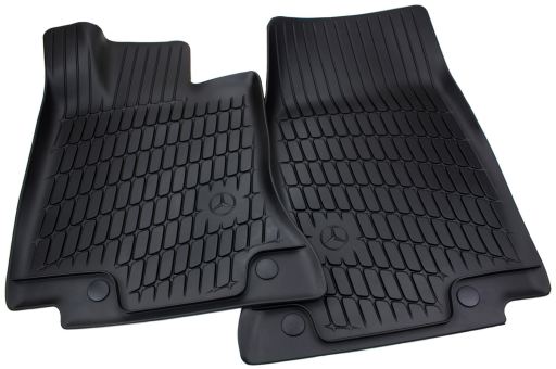 Original Mercedes-Benz Fußmatten C-Klasse S206 W206 / AMG Allwetter Gummimatten Dynamic Squares 2-teilig vorne schwarz 