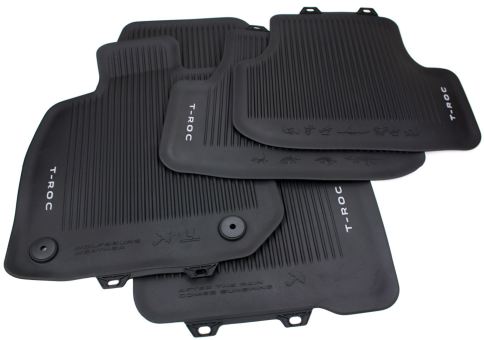 Original Fußmatten für VW T-Roc II ab 11/2025 Allwettermatten Premium Qualität Gummimatten 4-teilig schwarz 