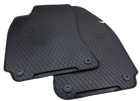 Original Fußmatten VW Passat 3B (B5) / W8 Gummimatten Allwetter Automatten vorne 2-teilig Druckknopf rund 