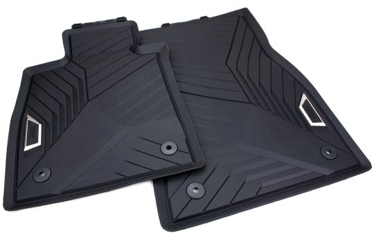 Original BMW Allwettermatten 5er + i5 (G60 G61) M5 (G90 G99) Fußmatten Gummimatten Premium Qualität 2-teilig vorne schwarz 