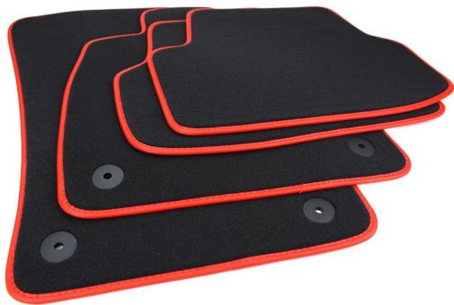 NEU Fußmatten passend für VW Eos alle Velours Automatten Autoteppich  Schwarz 4x