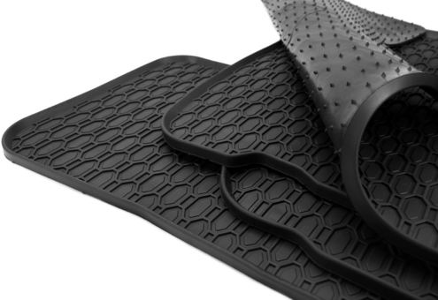 kfz-premiumteile24 KFZ-Ersatzteile und Fußmatten Shop | Gummimatten passend für  Skoda Fabia 3 (NJ) Facelift ab 2018 Fußmatten Gummi Auto Allwetter 4-teilig  schwarz | online kaufen Blitzversand