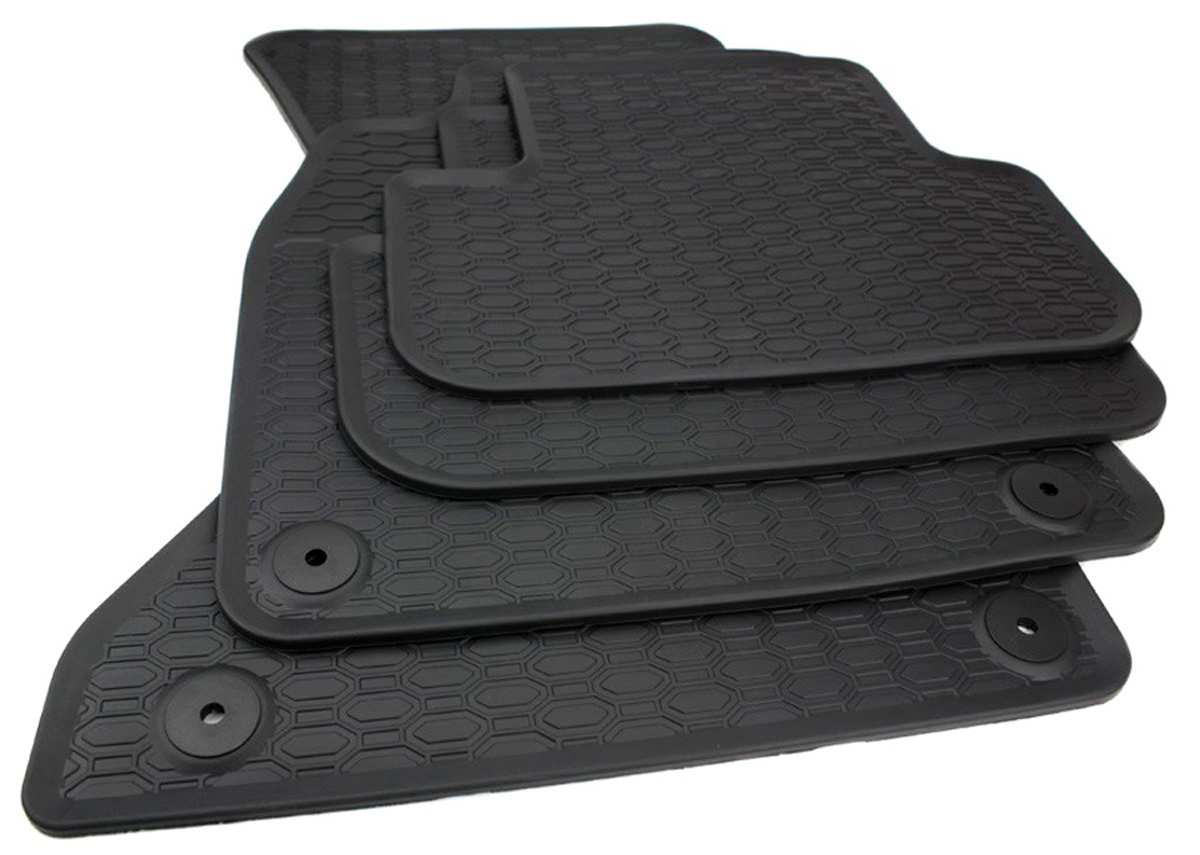 kfz-premiumteile24 KFZ-Ersatzteile und Fußmatten Shop, Fußmatten passend  für Audi A5 8T Sportback A4 8K Gummimatten in Premium Qualität 4-teilig  schwarz