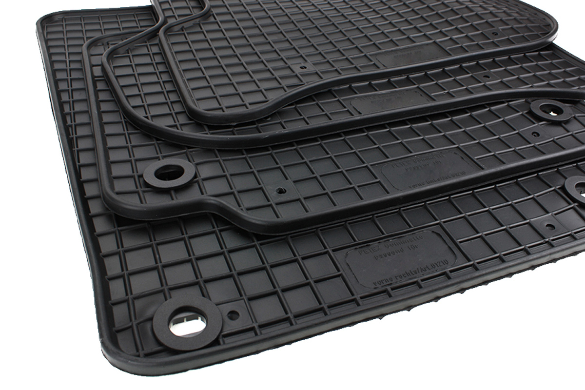 Gummimatten passend für Golf 5 6 Jetta Scirocco Automatten Gummi Fußmatten  Passform 4-teilig schwarz inkl. Befestigung : : Auto & Motorrad